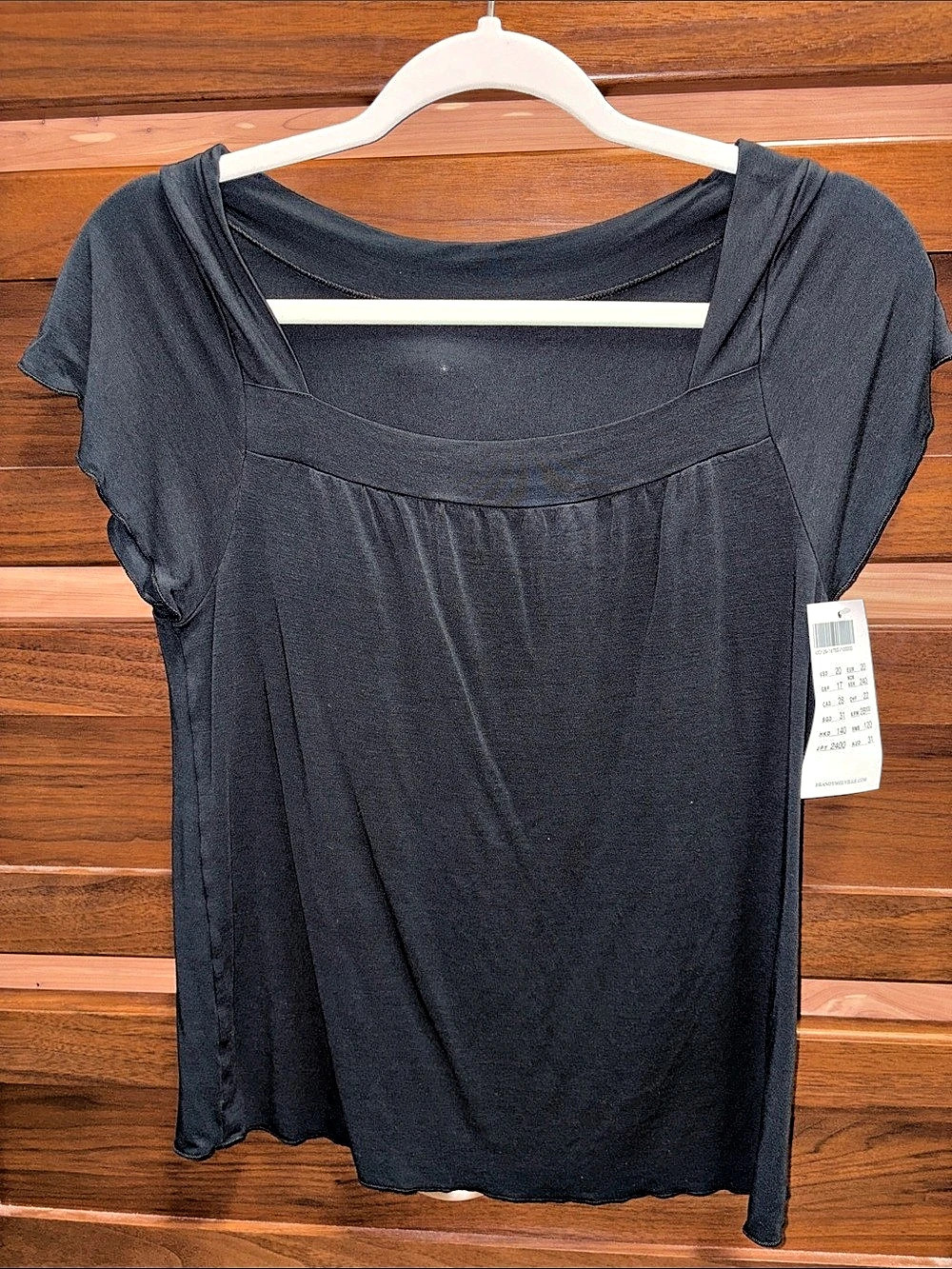 Brandy Melville NWT Black Flutter Sleeve Top